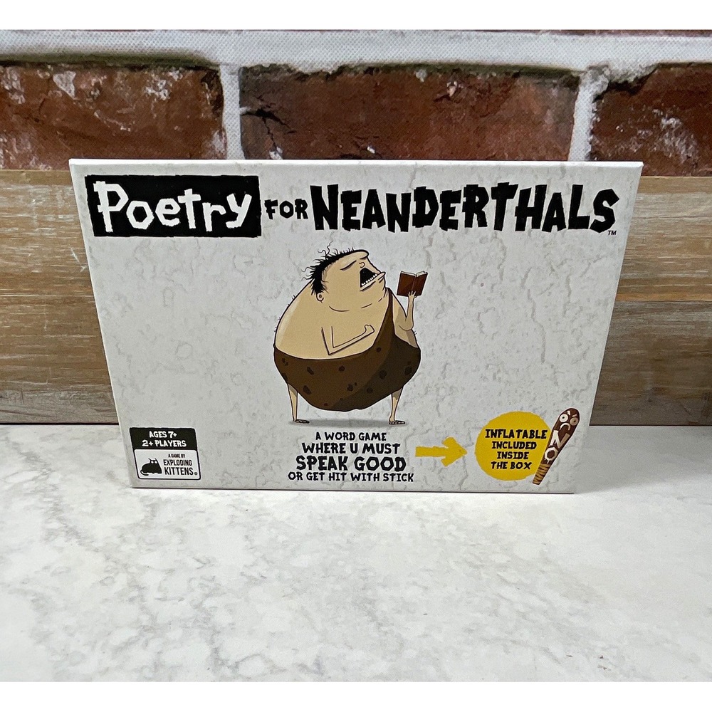 Exploding Kittens Poetry for Neanderthals Original Edition Party Game, Stick